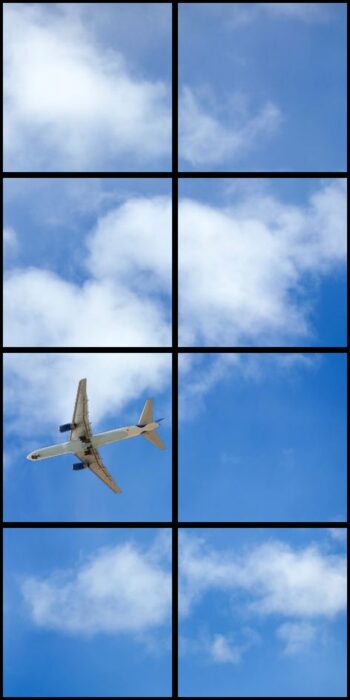 LED wolkenplafond 2x4 Vliegtuig