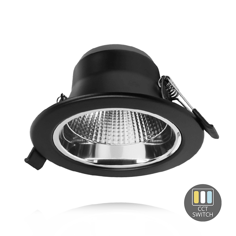 downlight-90-reflector-cct-9w-zwart-01 led downlight reflector Ø90 zwart 9 watt